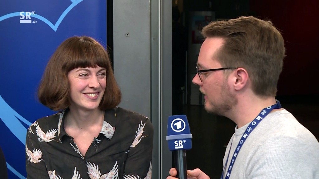 Foto: Katharina Knust mit Reporter Carl Rolshoven