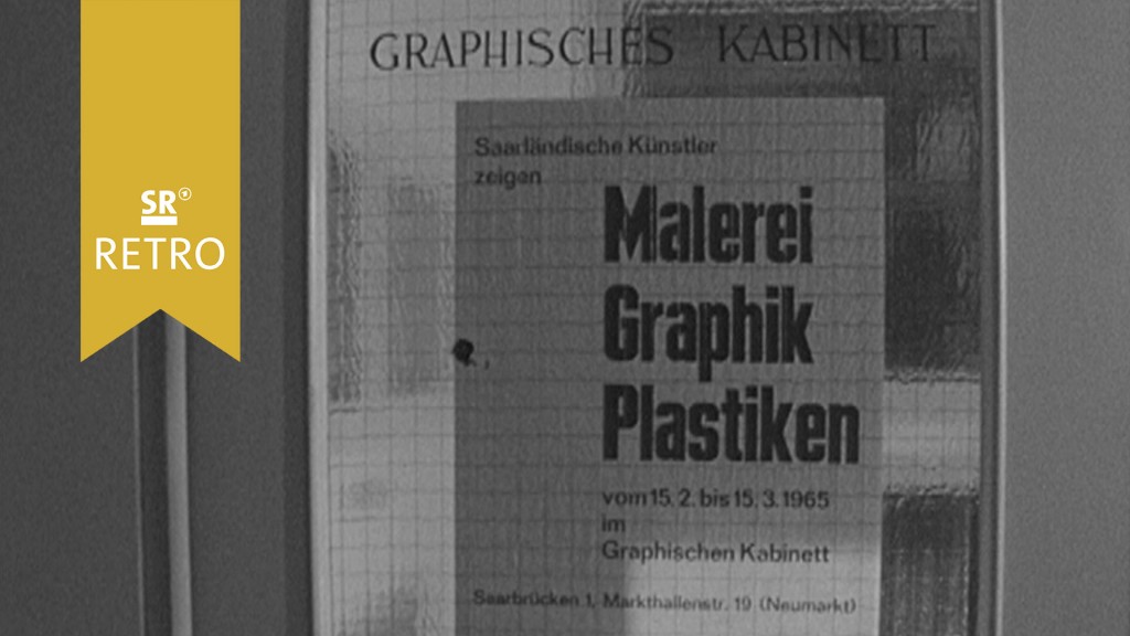 Foto: Plakat der Ausstellung saarländischer Künstler im Graphischen Kabinett in Saarbrücken