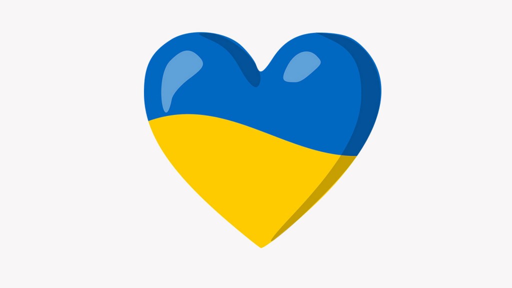 Herz in den Ukrainischen Farben (Bild: pixabay/skorec)