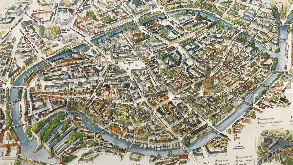 Eine Karte von Straßburg