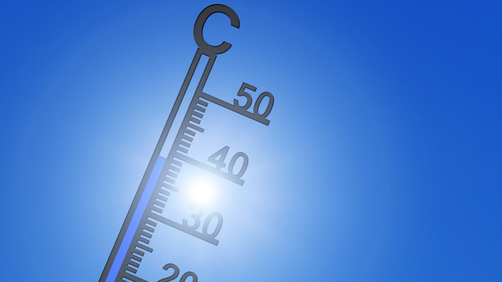 Ein Thermometer wird vor die Sonne gehalten
