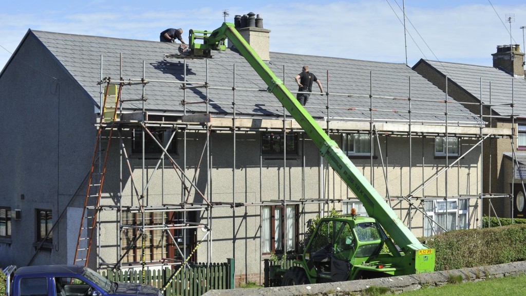 Foto: Bauarbeiten an einem Haus