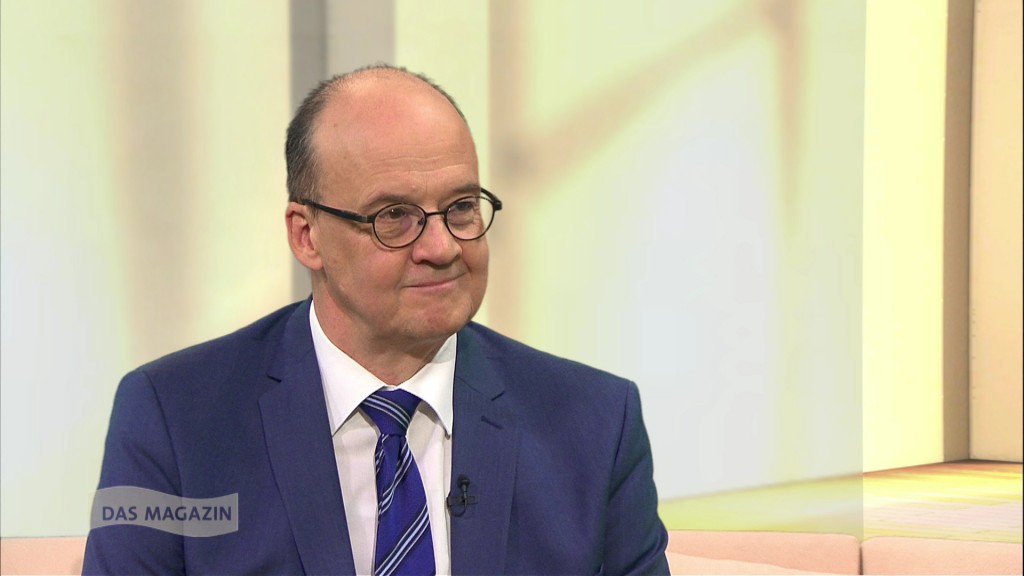 Fabian Schulz vom Handelsverband Saarland im Studio