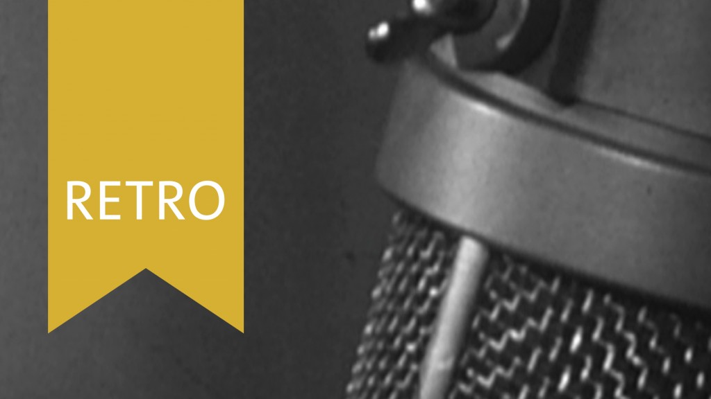 Mikrofonkopf in schwarz weiß