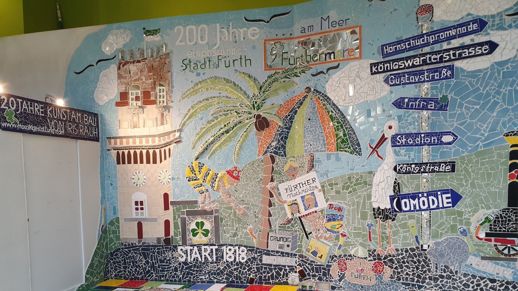 Mosaik von Iris Rauh im Thermalbad von Fürth