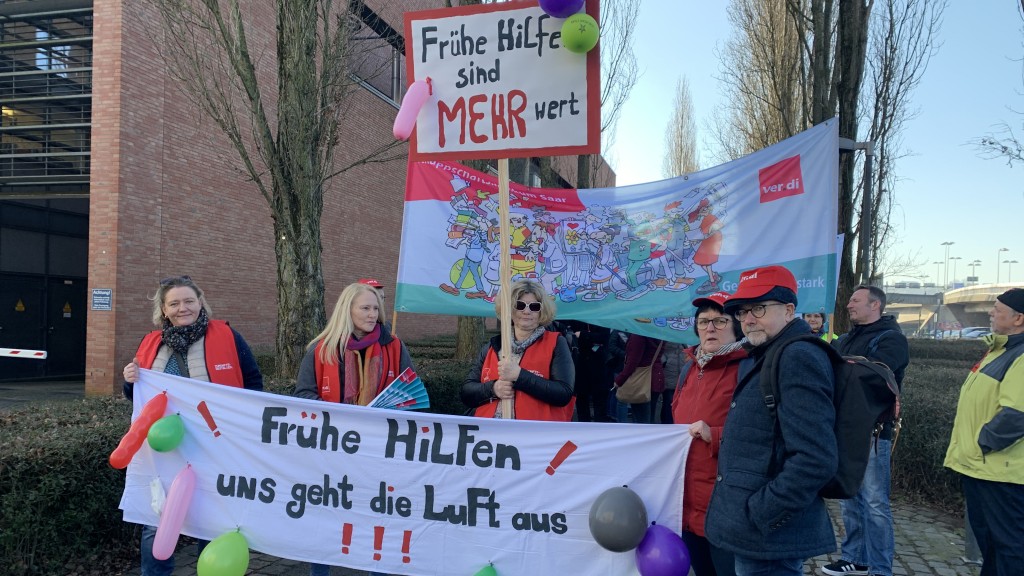 Verdi-Demo von Krankenhausmitarbeitern