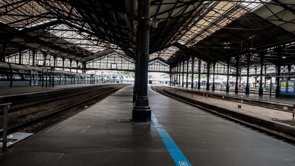 Streik der SNCF. Ein leerer Bahnhof