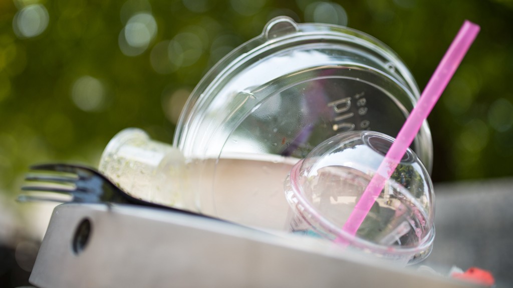 Plastikverpackungen in einem Müllheimer