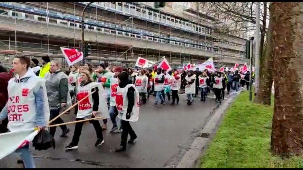 Foto: Streik in Saarbrücken
