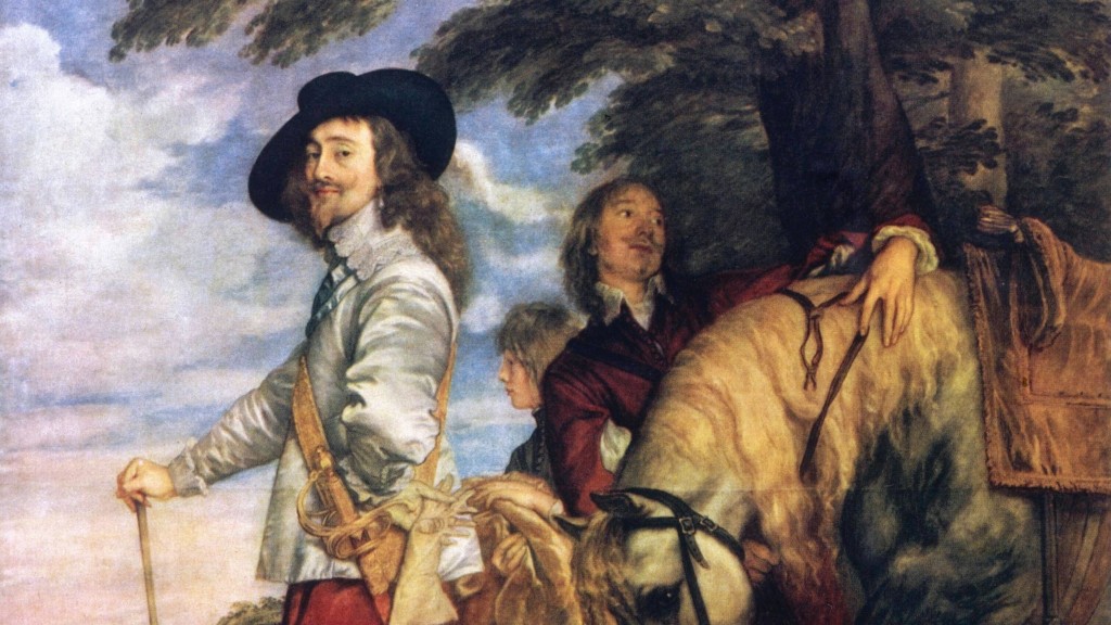 Ein Adliger mit seinem Diener (Gemälde: Anthony Van Dyck - Charles I. bei der Jagd)
