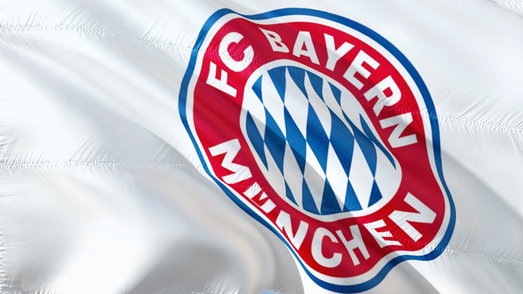Fahne mit dem Logo von FC Bayern München