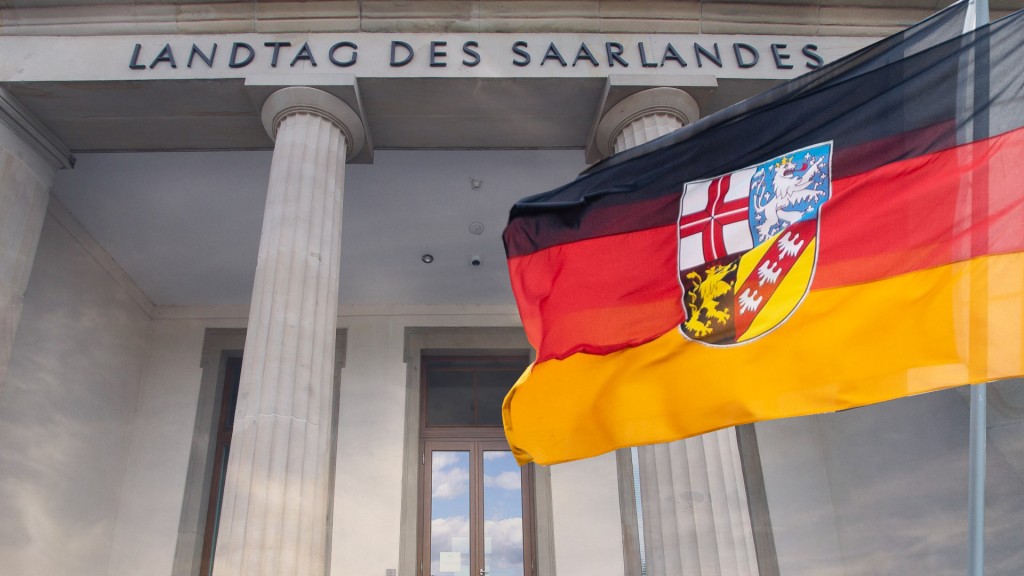 Landtag mit Flagge