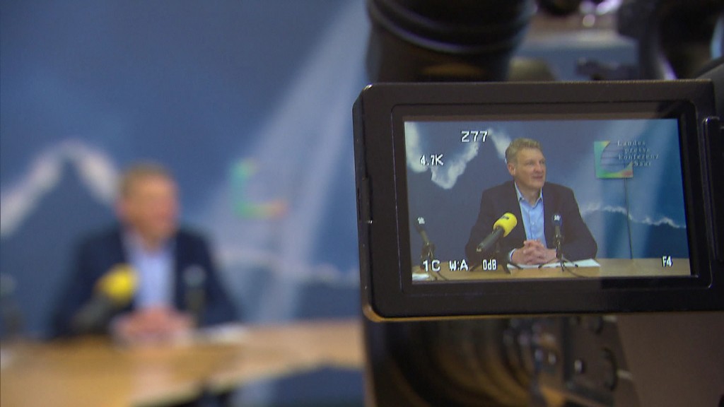 Stephan Toscani (CDU) auf der Landespressekonferenz