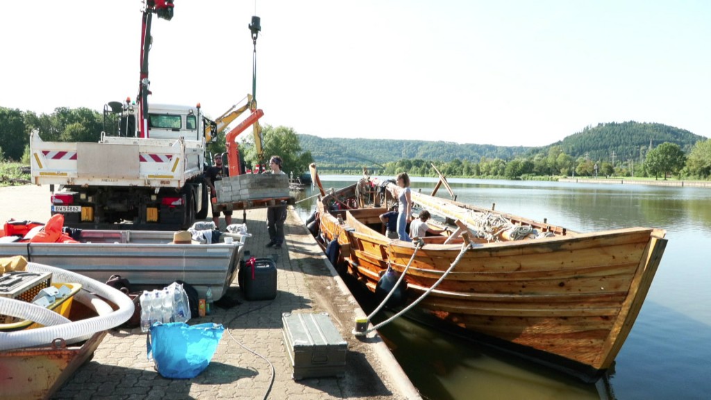 Foto: Das Römerschiff an einem Hafen