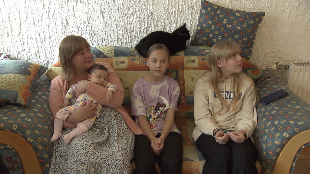 Foto: Eine ukrainische Familie im Saarland