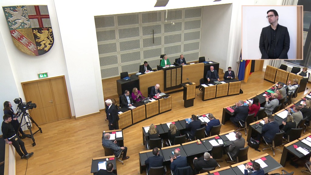 Foto: Blick in den Landtag des Saarlandes