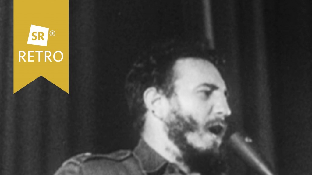 Fidel Castro am Mikrofon