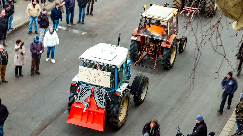 Foto: Landwirte protestieren mit ihren Traktoren