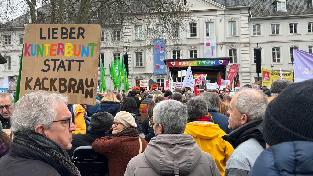 Foto: Kundgebung gegen Rechtsextremismus vor der Ludwigskirche