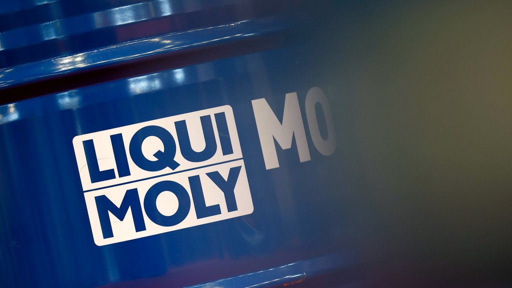 Das Logo des Ulmer Schmierstoffspezialisten Liqui Moly auf einem Blechfass