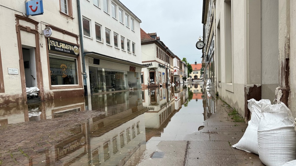 Foto: Die Hochwasserlage in Blieskastel am Sonntagmorgen 