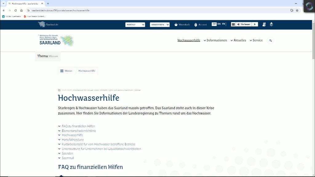 Foto: Webseite Hochwasserhilfe