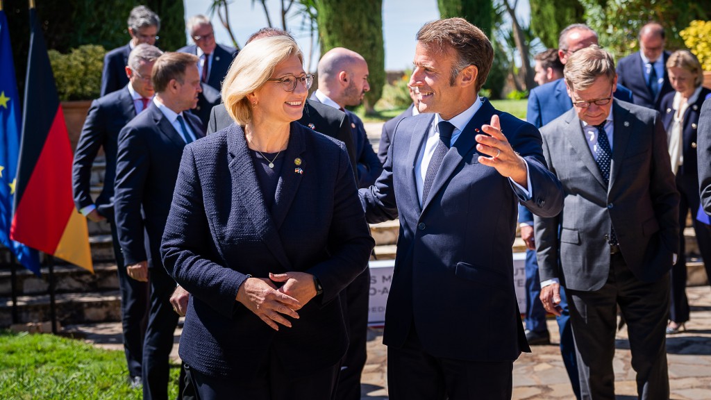 Anke Rehlinger und Emmanuel Macron