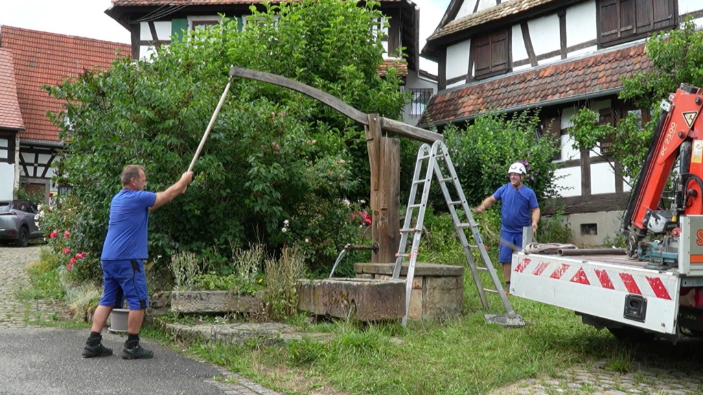 Foto: Arbeiten an einem Brunnen