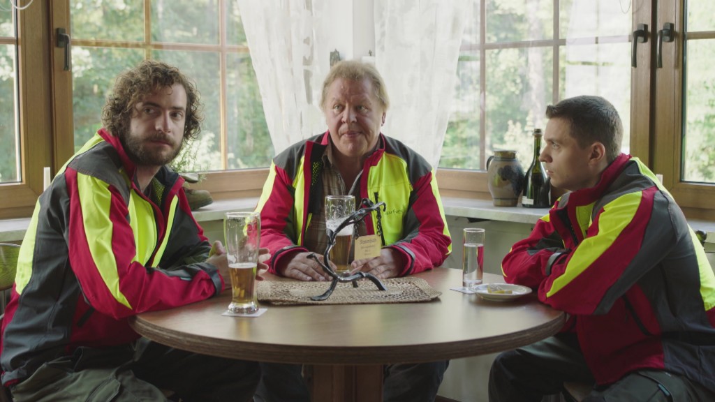 Foto: Die drei Waldarbeiter Paul, Kalle und Boris