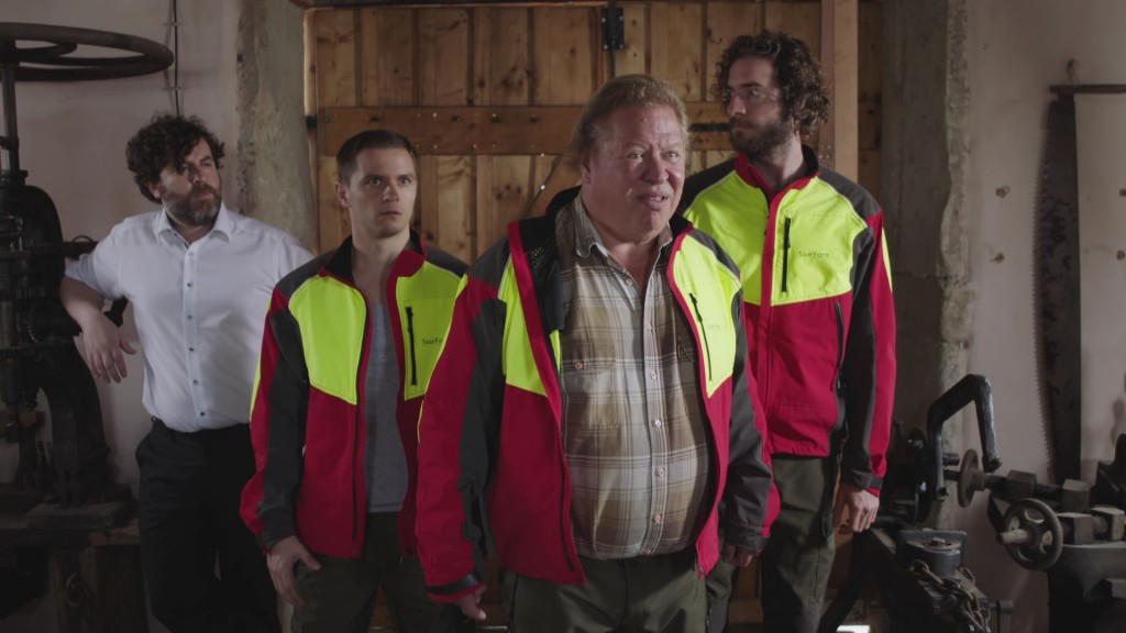 Foto: Die drei Waldarbeiter Paul, Kalle und Boris