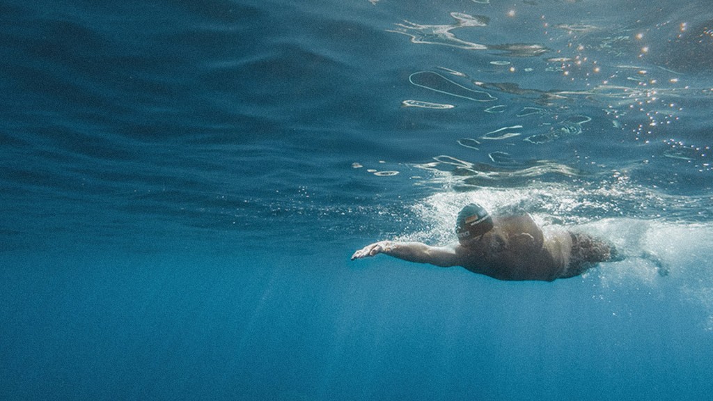 Foto: Andreas Waschburger im Wasser auf Rekordjagd
