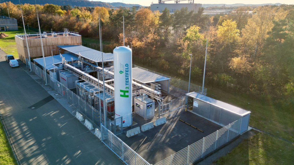 Foto: Ein Testfeld für Wasserstoff der Firma Bosch