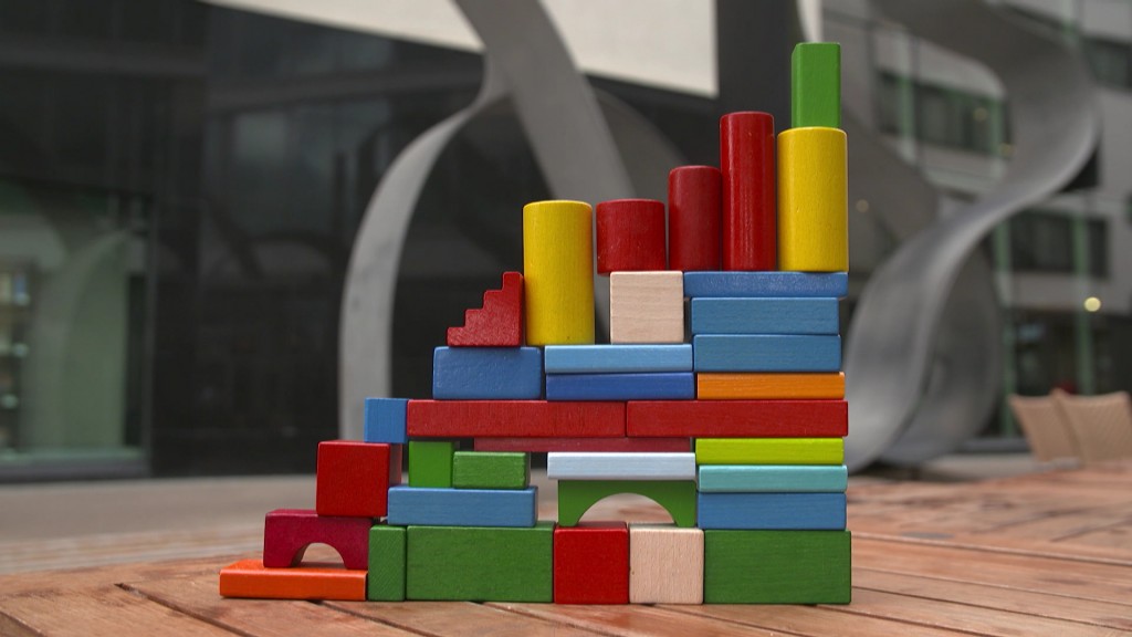 Foto: Eine Konstruktion aus Bauklötzen