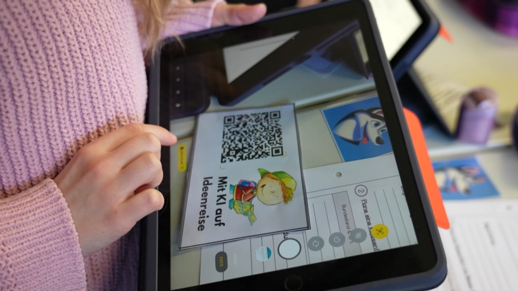 Foto: Arbeit mit einem KI-Chatbot in der Schule