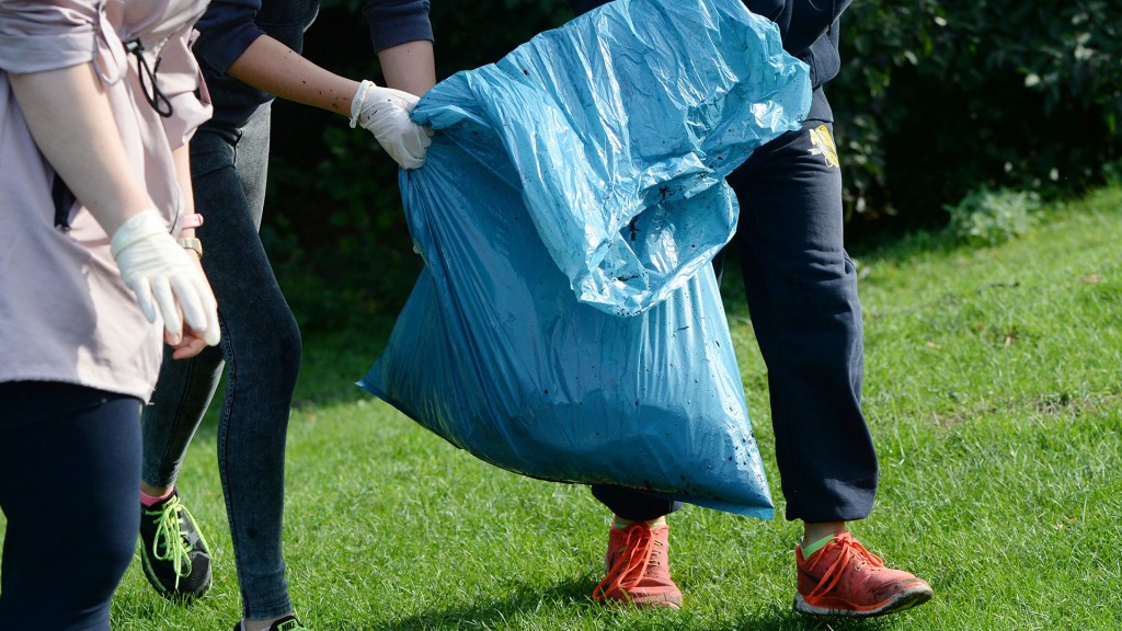 Müllsammelaktion von Schülern und Schülerinnen
