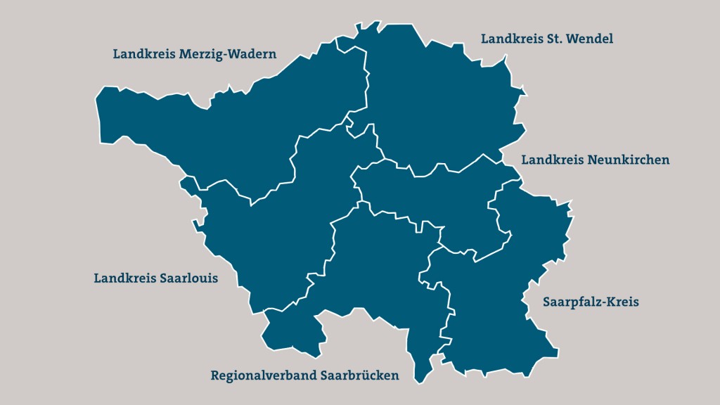 Saarland- Karte