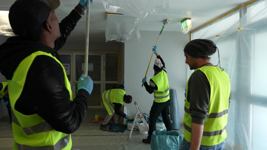 Asylbewerber beim Work-Together