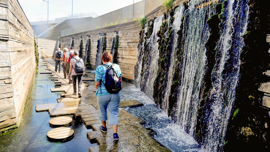 Foto: Die Wassergärten auf dem alten Grubengelände in Landsweiler-Reden