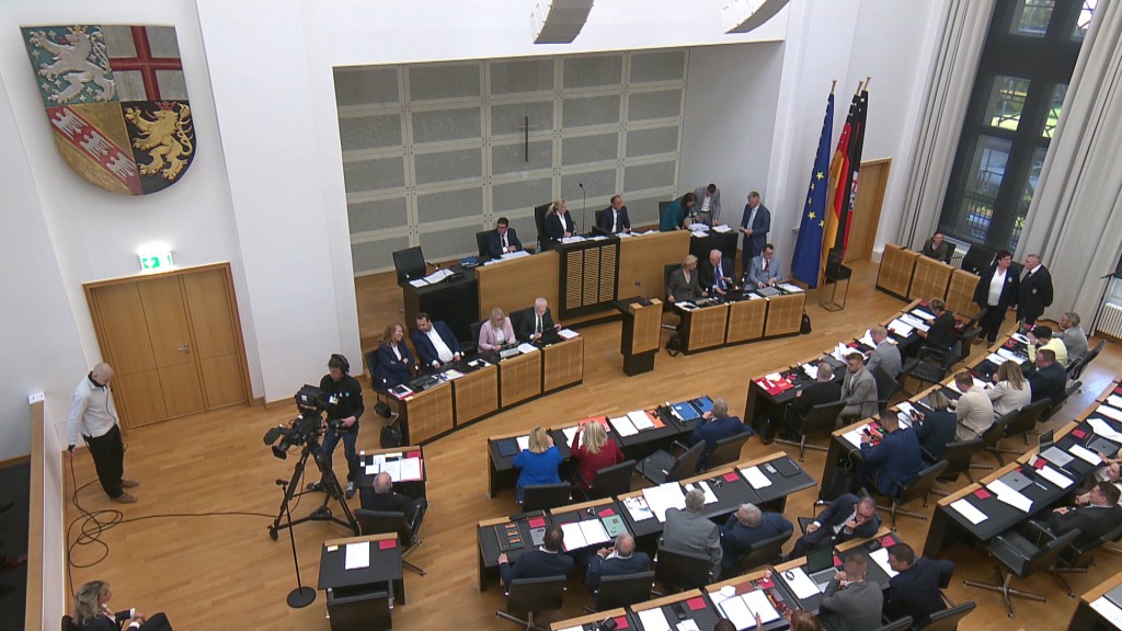 Foto: Der Sitzungssaal des saarländischen Landtages