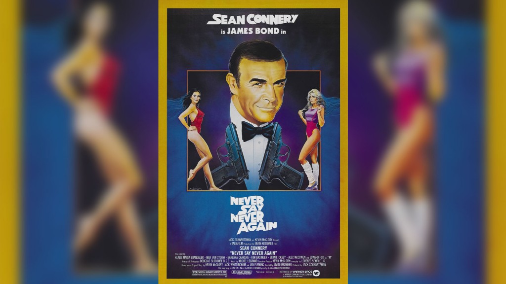Plakat: Sean Connery, James Bond, Never Say Never Again (Warner Brothers, 1983).