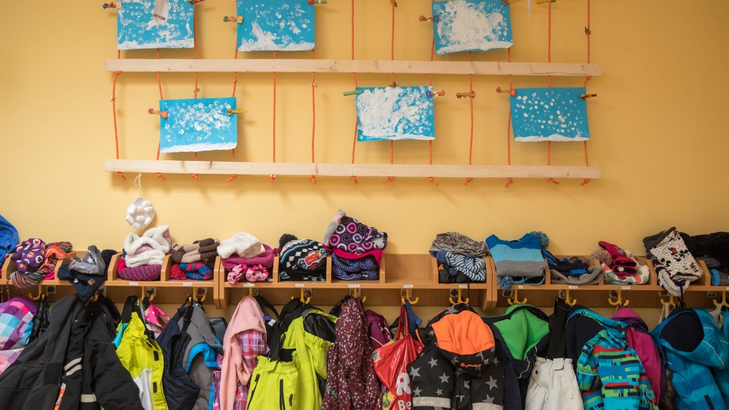 Garderobe in der Kita 