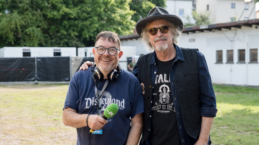 SR-Moderator Christian Job mit Wolfgang Niedecken 
