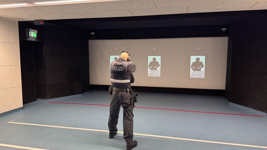 Schießtraining in neuer Polizei-Anlage in Merzig