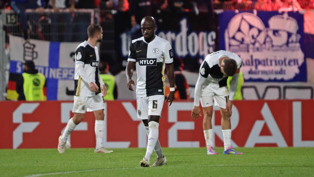 Foto: Enttäuschung bei den Spielern der SV 07 Elversberg