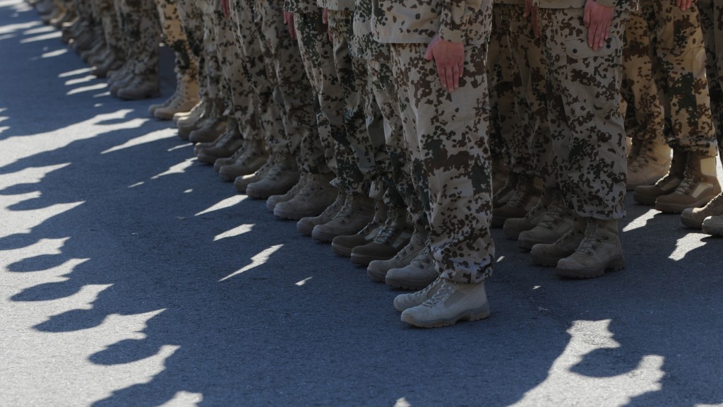 Soldaten beim Appell (Foto: dpa)
