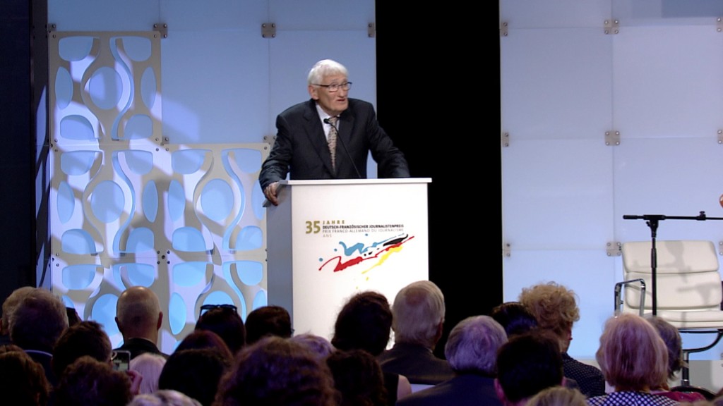 Foto: Der Preisträger des DFJP-Medienpreises Prof. Dr. Jürgen Habermas