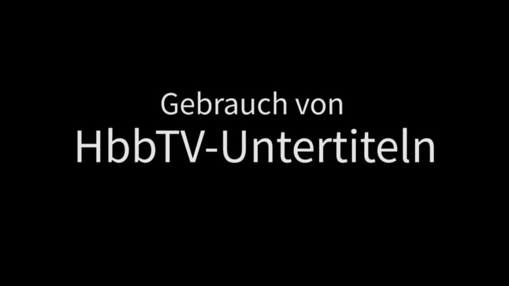 Gebrauch von HbbTV-Untertiteln