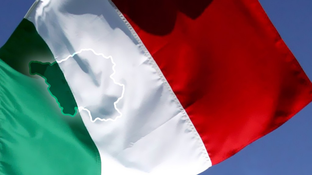Symbolbild: Italienische Flagge mit 