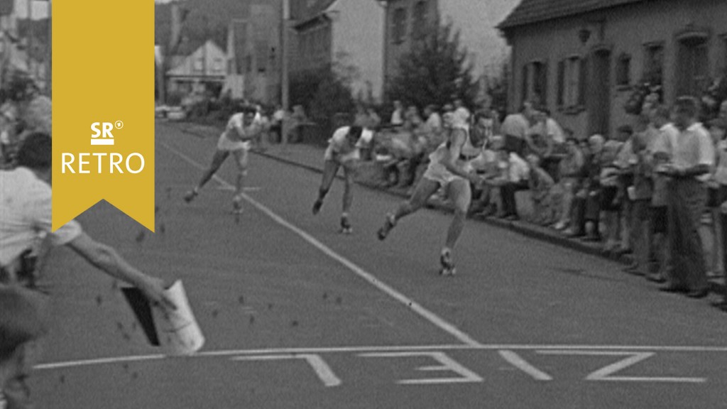 Foto: Rollschuhsport. Länderkampf im Schnelllauf in Homburg