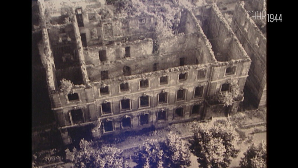 Foto: Zerbombte Gebäude im Zweiten Weltkrieg